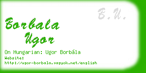 borbala ugor business card