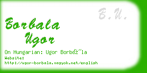 borbala ugor business card